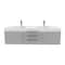 Castello Usa Thames 60-inch Gray Vanity Set with White Top and Chrome Handles CB-MC-60G-CHR-20146-WH - alternate 1